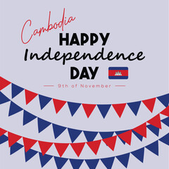 Obraz premium Design Your Cambodia Independence Day Social Post..