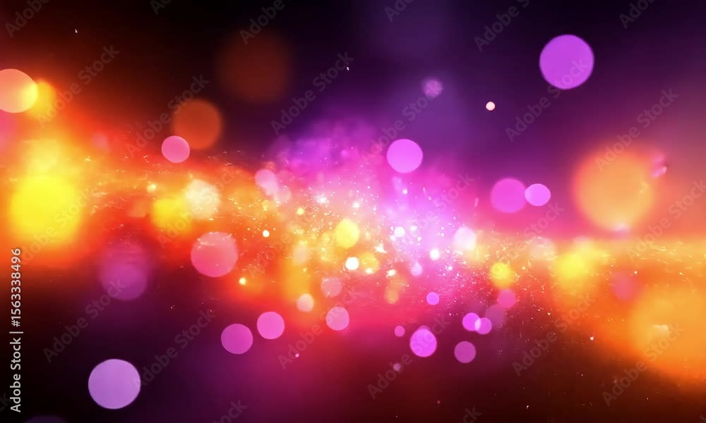 Poster abstract bokeh display of colorful lights