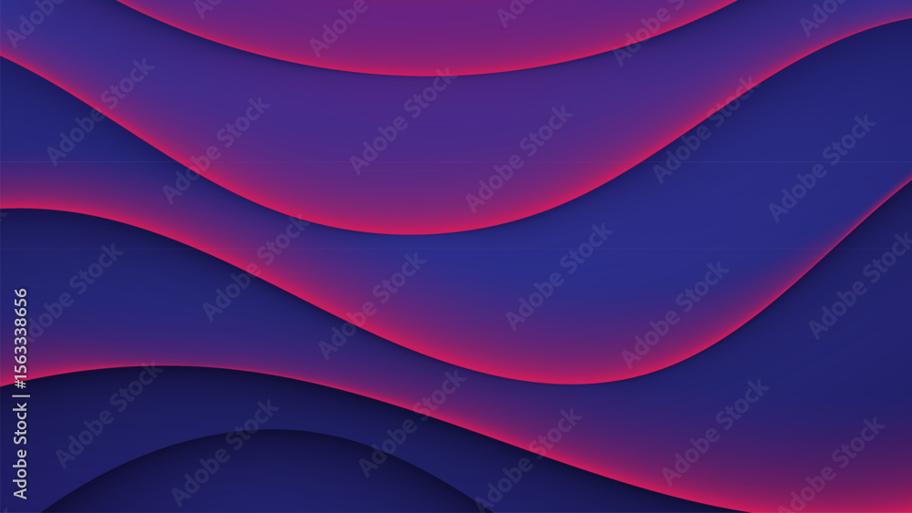 Canvas Prints abstract blue wave background with light curves and digital design