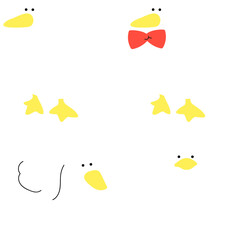 오리 캐릭터 일러스트레이션