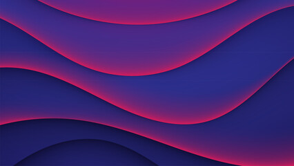 Abstract Blue Wave Background with Light Curves and Digital Design
