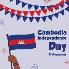 Elegant Cambodia Independence Day Template for Your Posts..