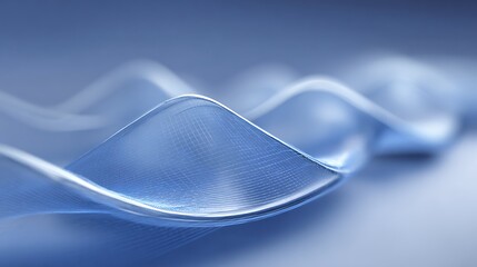 Abstract blue wavy forms