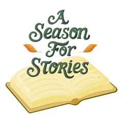 Seasonal reading and stories vector art