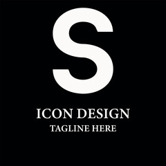 A black and white logo with the letter s on it