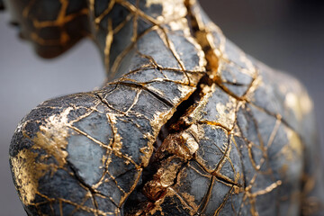 Exploring the connection between trauma and beauty in kintsugi inspired art of the human body