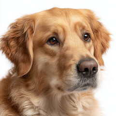 Golden Retriever Dog Portrait Looking at the Camera