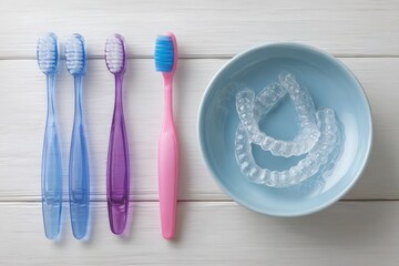 toothbrush and aligners 