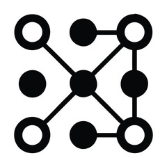 Black geometric pattern with connecting lines white