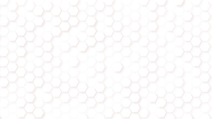 Minimal white hexagon background with soft shadows, clean and modern abstract design.