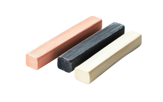 Traditional blackboard eraser with colorful chalk sticks for classroom teaching isolated on transparent background PNG - Powered by Adobe