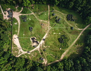 Military Strategy Layout Top View