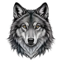 wolf isolated on white