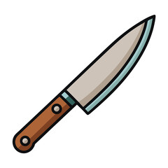 knife vector icon on white background