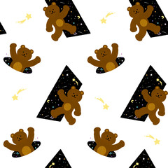 When Bear Becomes a Door Pattern - Black