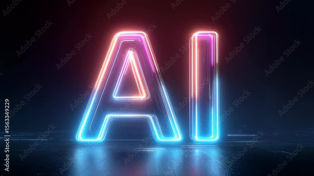 Poster glowing letters 