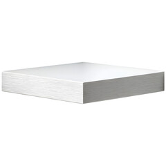 Wall mounted corner floating white shelf