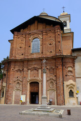 Obraz premium San Dionigi church along via Santa Croce in Vigevano, Pavia, Italy