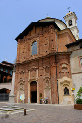San Dionigi church along via Santa Croce in Vigevano, Pavia, Italy
