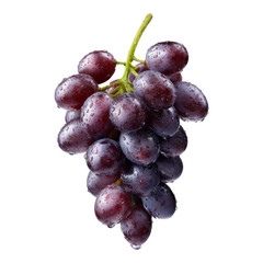 Fototapeta premium Fresh Grapes with Water Drops on Transparent Background