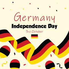 Festive Germany Independence Day Post Template.