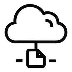 Cloud file transfer icon data storage