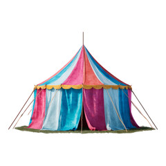 Colorful Carnival Tent on Transparent Background