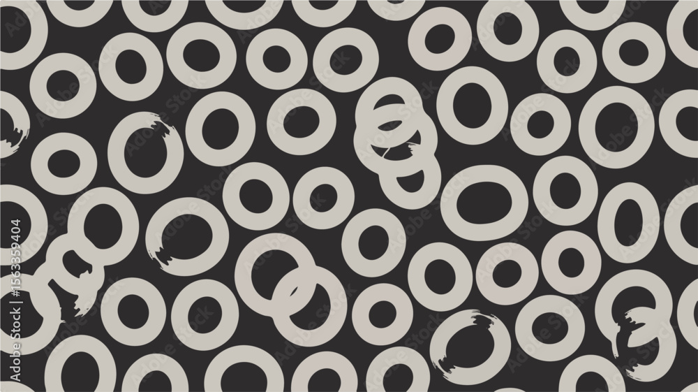 Poster black and white circular pattern abstract background