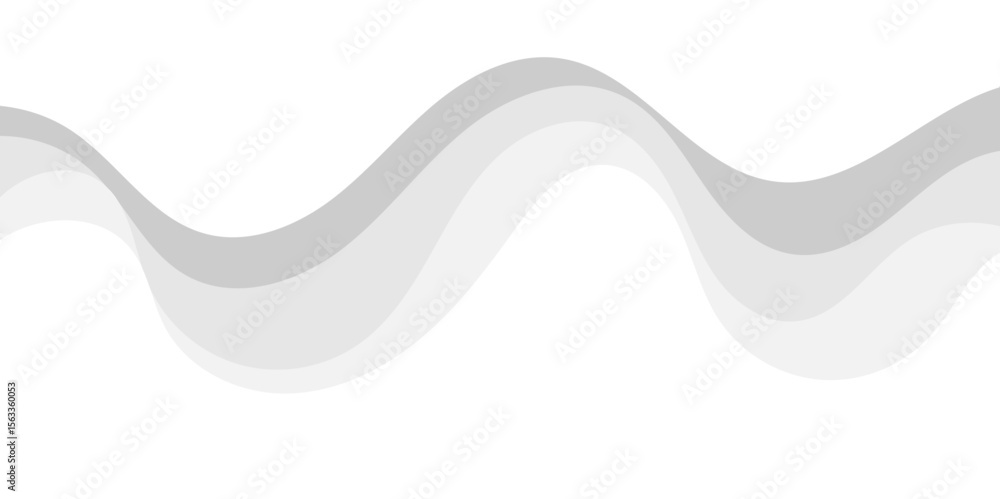 Aufkleber minimal abstract background with soft grey wave layers on white, creating a clean, flowing design id