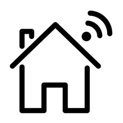 home icon with wireless symbol on top right.
