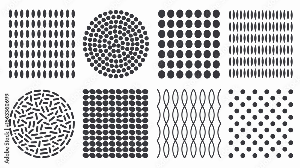 Poster geometric shapes pattern collection abstract