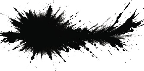Ink Blots and Splashes Vector Set – Black Grunge Paint Textures and Liquid Splatters for Abstract Art, Branding, and Background Elements
