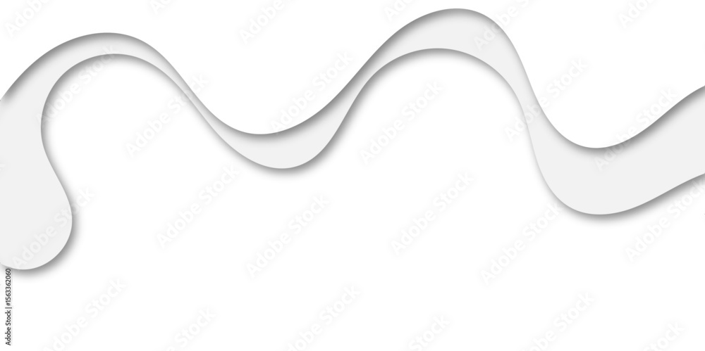 Aufkleber abstract grey layered wave background with smooth curves and shadows, creating a clean, modern, flow