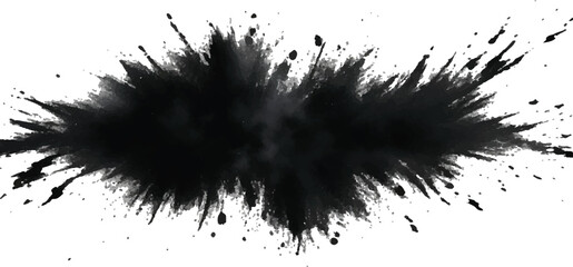 Black Grunge Ink Splatter Texture Vector – Liquid Paint Drops, Drips, and Splatters on White for Abstract Poster, Web Backgrounds, and T-Shirt Prints
