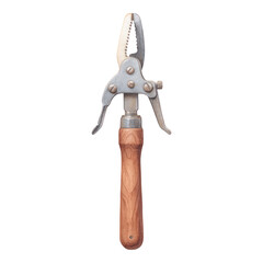 Isolated Vintage Hand Tool with Transparent Background