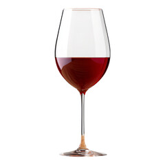 Isolated Transparent Wine Glass on Clear Background