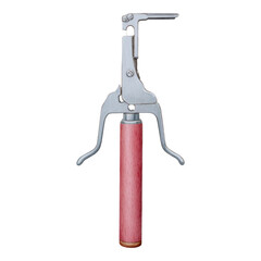 Isolated Transparent Tool with Red Handle Design