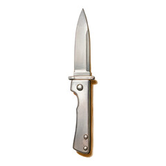 Isolated Transparent Folding Knife on White Background