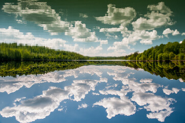 clouds over the lake