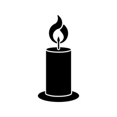 Night Candle Icon Vector Flat and Clean Look
