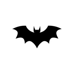 Bat Silhouette Icon Vector Flat and Clean Look