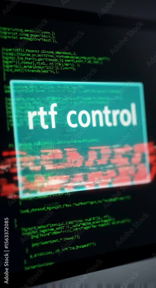 Poster close-up of a dark computer monitor screen with green python code scrolling. a neon teal pop-up 