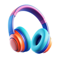 Colorful modern headphones with vibrant design