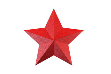 Obraz premium red star isolated on white background 