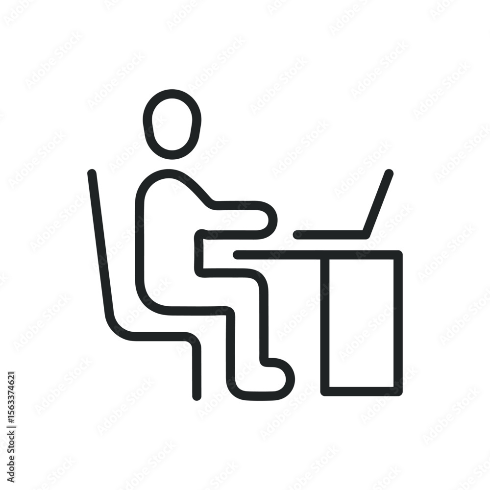 Aufkleber web development thin line vector icons