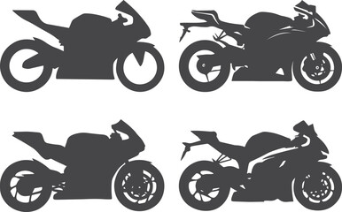 Obraz premium silhouettes of motorcycle