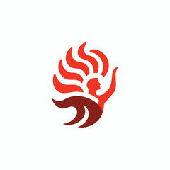 Obraz premium Fire god logo
