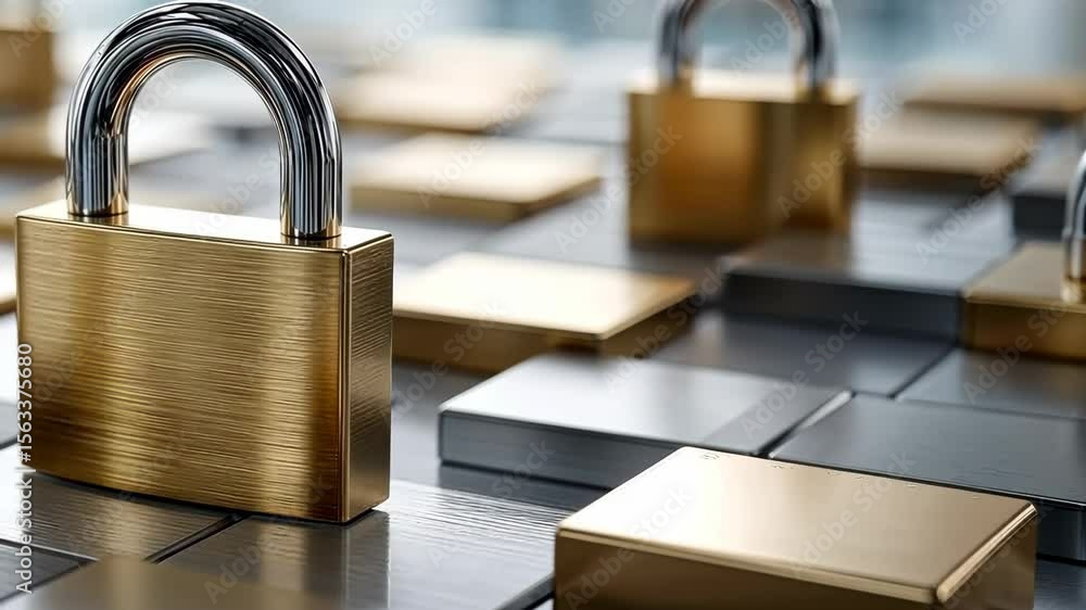 Poster exploring the significance of security locks in protecting valuable assets in various environments