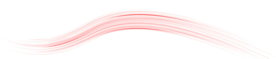 Night motion illustration with red line glow, laser beam, and blur streak. Dynamic design with...