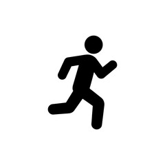 Pictogram run silhouette icon vector flat design.